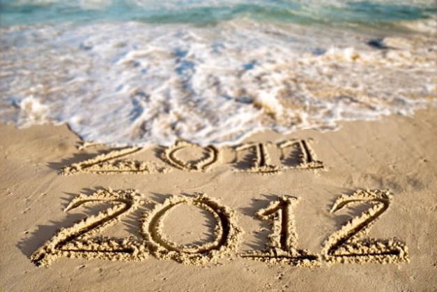 2012 new year wishes on sea
